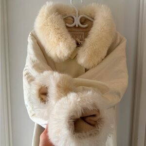 Wool winter coat - Cream “ La Parka “ - Linda Lundstrom - No hood